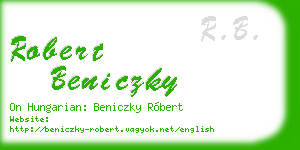 robert beniczky business card